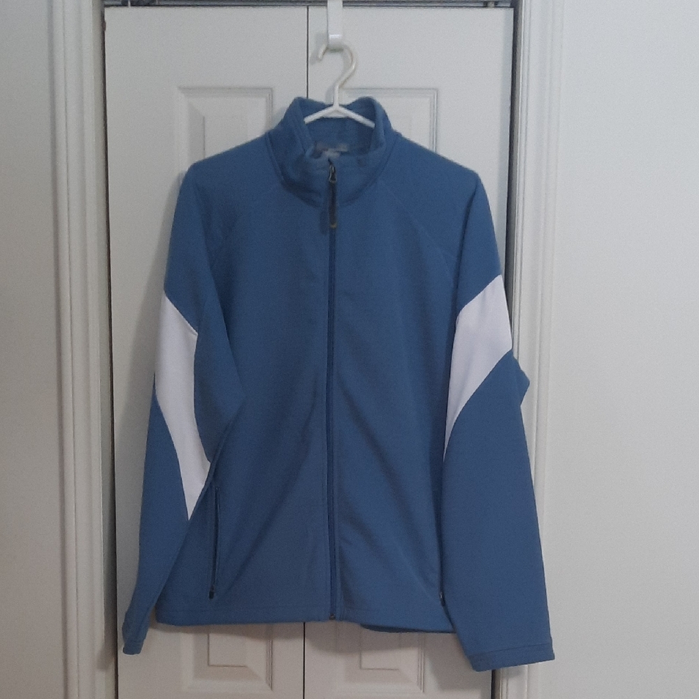 Mens blue and white performance jacket